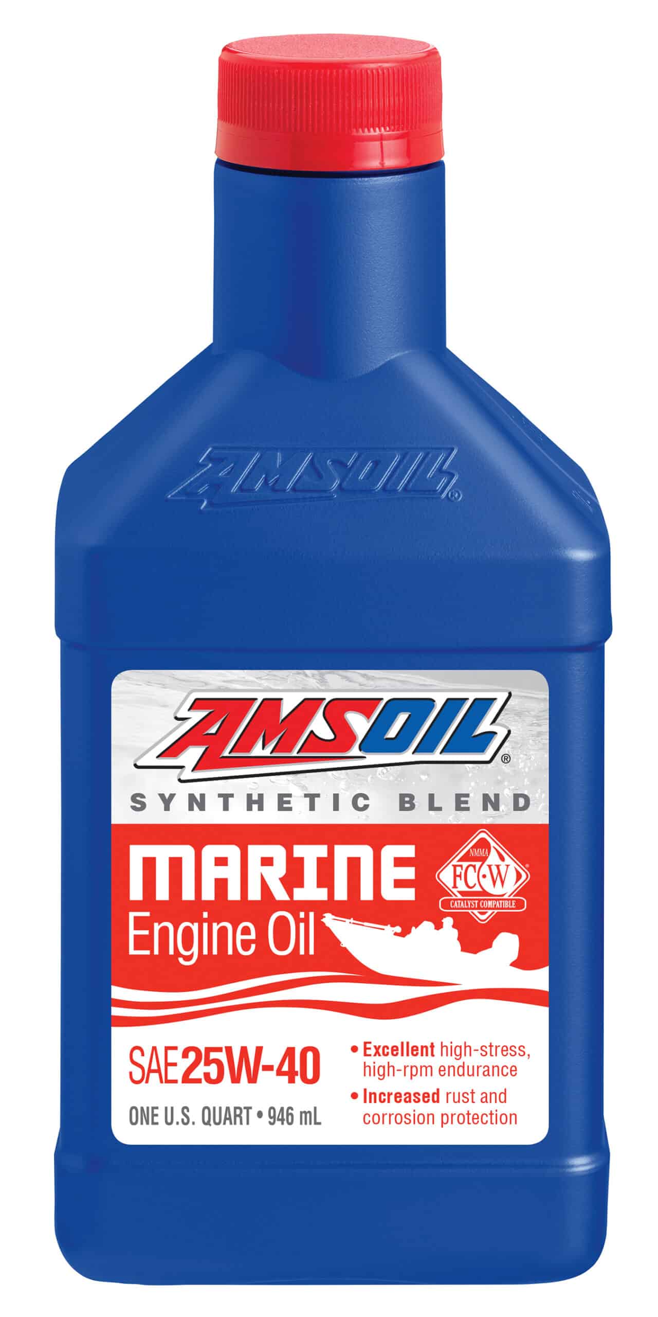 25W 40 Synthetic Blend Marine Engine Oil Quart WCMQT scaled
