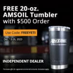 FREE AMSOIL YETI Tumbler with a purchase of $500 or more