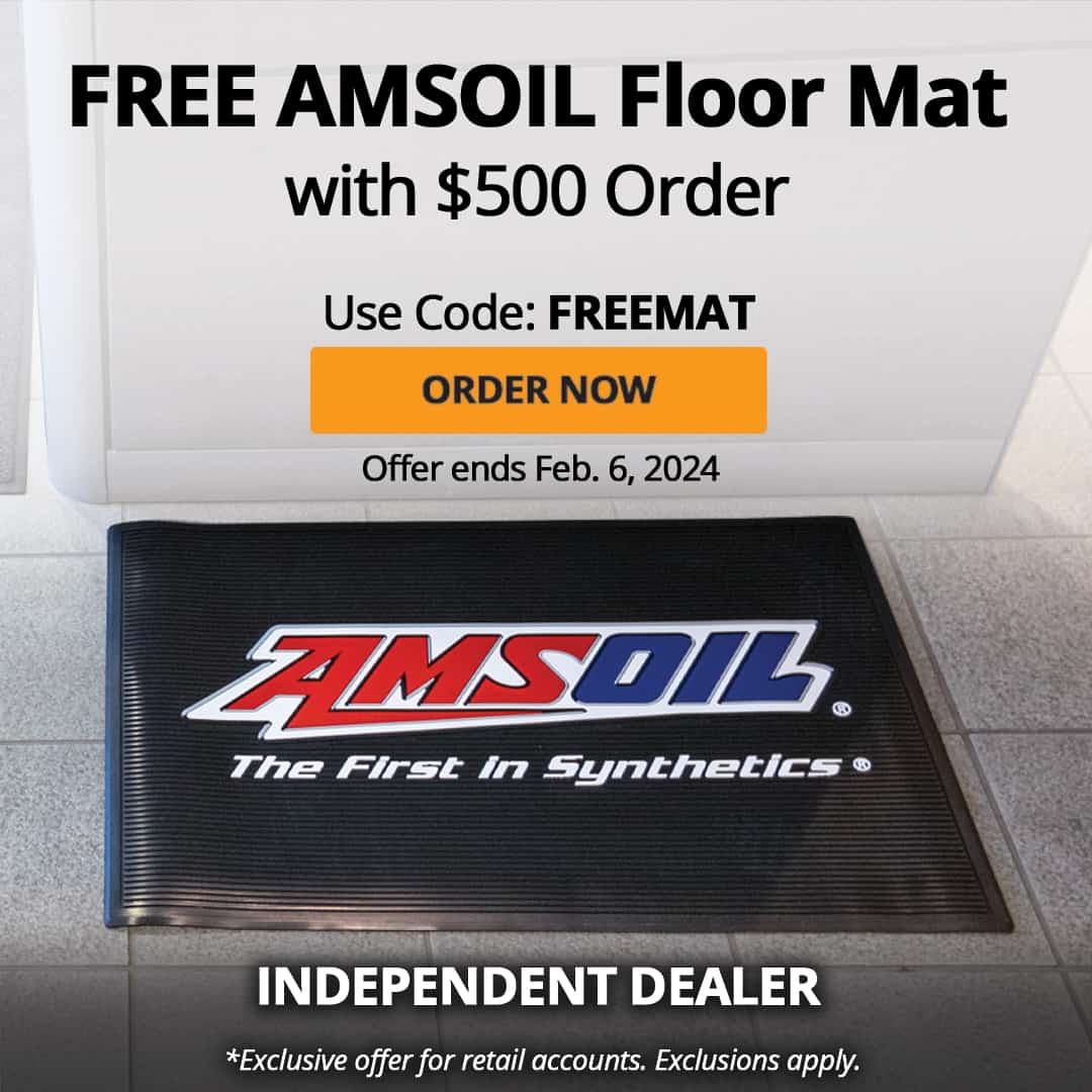 Free AMSOIL floor mat with $500 order